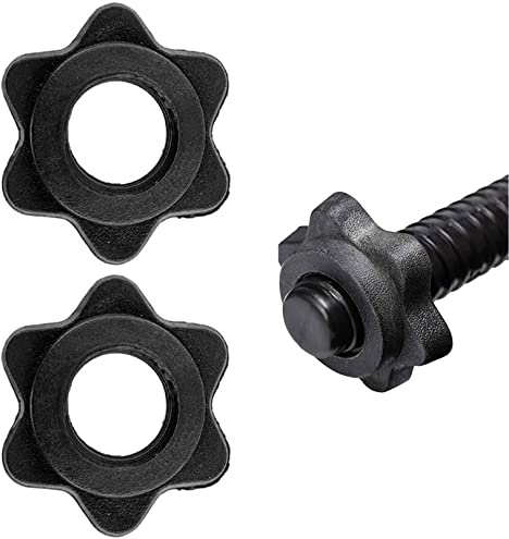 2 Stück Langhantel-Sechskantmuttern, rutschfeste Spin-Lock-Kragenschraube, Sechskantmutter-Schraubklemmen, Langhantelclips, Hantel-Clips, Sechskantmutter, Langhantel, Gewichtheben, Fitness-Training