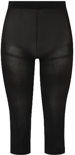 Ulla Popken Medias capri, opacas, protección muslos, 80 DEN negro 50+ 815580130-50+