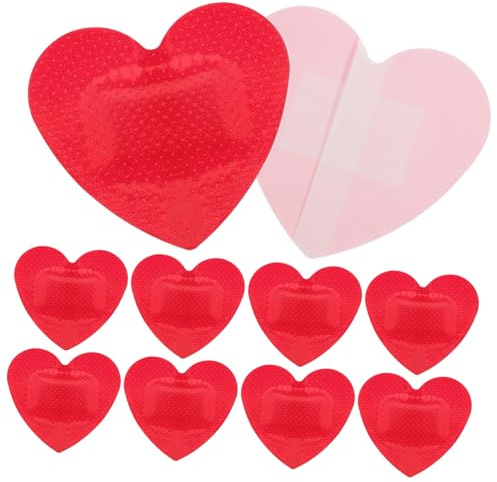 Healeved 100 Corazón Parches De Herida Adhesiva Vendajes De Heridas En Forma De Corazón Resistentes Al Agua Y Transpirables Para Casa Bolso Y Primeros Auxilios