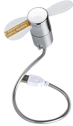 Colcolo USB-Uhr-Lüfter, Echtzeituhr, Plug-and-Play, geringer Stromverbrauch, Temperaturanzeige, Lüfter für Desktops, Temperatur