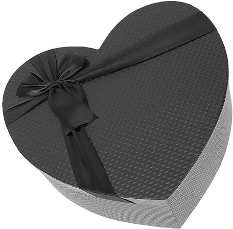 VINTORKY Herzförmige Geschenkbox Für Blumen Und Präsente Kleine Schwarze Verpackungsbox Mit Deckel Für Valentinstag Weihnachten Und Besondere Anlässe Vielseitig Einsetzbar Kreative
