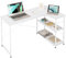WOLTU Escritorio de Oficina con Estantería y Almacenamiento, Blanco Brillante, Mesa Estudio Multifuncional para Ordenador, Dormitorio, Estudio, 120x73x72 cm