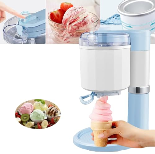WhAeoy Sorbetière DIY (1000 ML), Production Rapide en 15 Minutes, Crème Glacée Faite Maison, Séparation du Baril + Facile À Nettoyer, pour Préparer des Milkshakes, des Smoothies,A