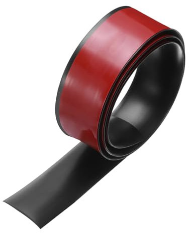 QUARKZMAN 3,3 ft Bodenübergangsleiste selbstklebend, 1,58 Zoll Vinylboden-Übergangsleisten Bodenflache Trennleiste zum Verbinden von Bodenlücken, Schwarz