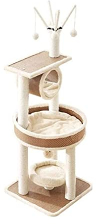 ASHSDI Katzen Kletterbaum Katzenbaum Hoch Kratzbaum Katzenstreu Katzenkratzbrett Sprungplattform Villa Katzenklettergerüst Katzenkratzbaum Katzenregal Katzenmöbel