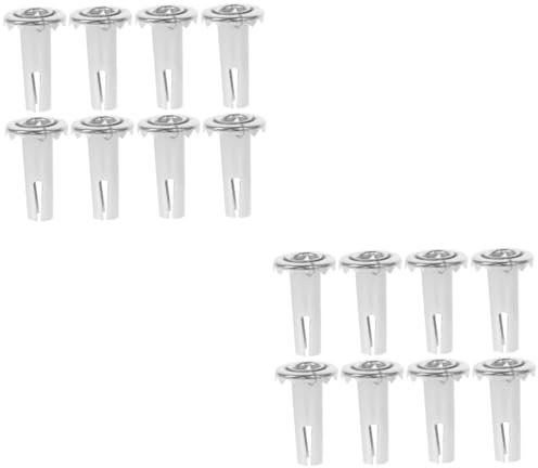 SOLUSTRE 16 Stk Zubehör Für Stangenrollen Rollensockel Metall Hülseneinsätze Für Holz Befestigungssockel Für Stuhlbein Schafteinsätze Hülsen Kleine Lenkrollenhülse Möbelsteckdose Eisen