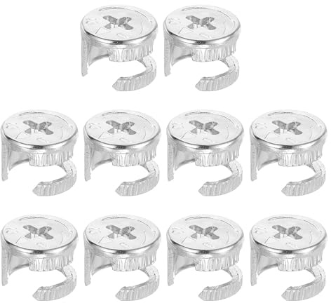 sourcing map Cam Lock Nut for Furniture, 10pcs 14.6x11.5mm Joint Connector Locking Nuts Furniture Connecting Cam Fittings