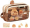 SNONESIY Capybara Federmäppchen, 5-Layer Große Kapazität, Kawaii Federmäppchen, Capybara Makeup Bag Pencil Bag, mit 15 Aufklebern, 2 Broschen und 1 Zufälliger Anhänger