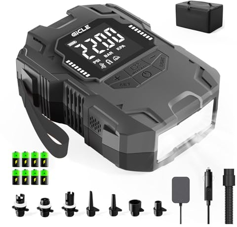 Gicle Bomba Eléctrica Recargable para Tabla de Remo, Inflador Eléctrico para Paddle Surf de 22 PSI, Incluye Cargador 36W, Tipo C &12V CC, Infla y Desinfla, para Tabla de Paddle Surf y Barco Hinchable