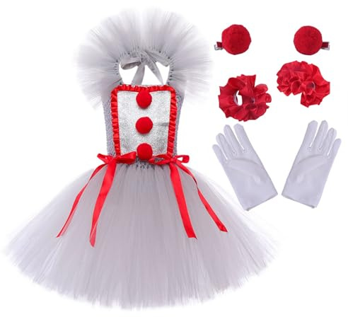 Générique Maskeraddräkter för flickor - halloweenkostym för barn med barrettes | mjuk tutu-klänning, rolig outfit för familjefester, födelsedag, jul