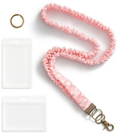 AOKSUNOVA Lanyard nyckelband rosa nyckelring band lång snodd för nycklar, ID-fodral