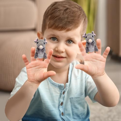 Marionnettes à Doigts, marionetter à Doigts Pour Tout-petits | Mariônettes À Main D'animaux En Peluche De Souris, Marionettes Doigts D'animaux En Pelka, Interactifs Pour Raconter Des Histo