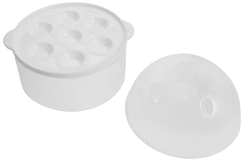 LIFKOME tapa de vaporera de huevos eléctrica bandeja porta vapor de plástico bandeja al vapor tapa de huevera para hacer huevos cocidos soporte de estante de Transparent
