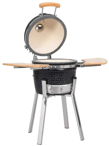 Genérico Kamado Barbacoa Parrilla y Ahumador Cerámico 33 cm
