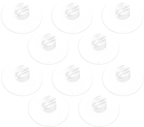 IDEANATEGRATE 12pcs Suction Cord Clips with 4.3cm Flat Top Open Slot, Silicone Suction Cup Cable Organizer for Wall and Tile, Wire Holder for Xmas String Lights and Home Cable Management