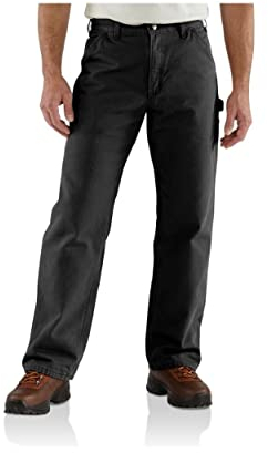 Carhartt Salopette da Uomo con Fodera in Flanella, Nero, 32W x 30L