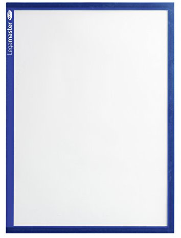 Legamaster 7-635603 Magnetische Dokumentmappen, DIN A4, 5 Stück, blauer Rahmen, transparente PVC-Fläche