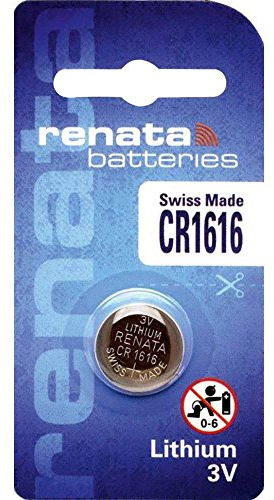 Lot de 15 Piles RENATA CR1616 - Single Blister - 3V Lithium