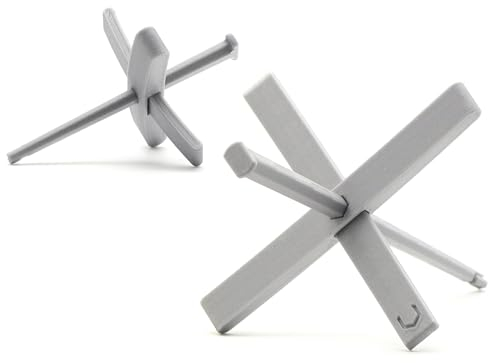 Set 2x Türkische Spindel (75+150 mm) Hexahooked Turkish Spindle Grau - Spinnrad Handspindel für das Handspinnen von Wolle