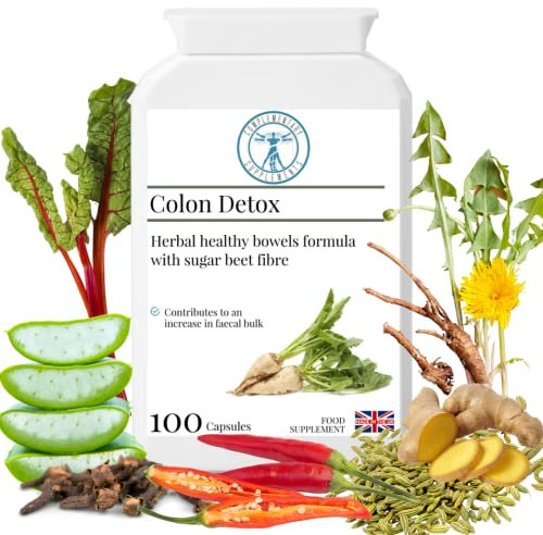 Complementary Supplements - Colon Detox - Bowel Cleanse Formula - Liver & Digestion Colonic Hydrotherapy Support - Aloe Vera, Fennel Seed, Burdock, Ginger, Liquorice - Vegan, 100 Capsules