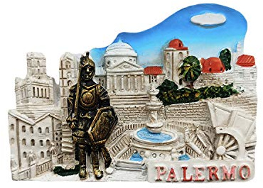 3D-Palermo-Kühlschrankmagnet aus Kunstharz, Reise-Souvenirs, handgefertigt, Heim- und Küchendekoration, Palermo-Kühlschrankmagnet, Sammlungsgeschenk