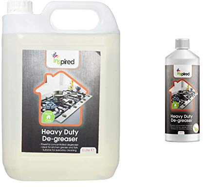Inspired Heavy Duty Degreaser, 5L & FAM0125 Heavy Duty Degreaser | for Kitchens | Suitable for Most Surfaces, Clear, 1 Litre