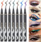 UCANBE Glitter Eyeliner Set 7 Farben Wasserfest, Flüssiger Eyeliner Bunt, Wischfest, Langanhaltend, Hohe Farbwiedergabe und Einfache Anwendung