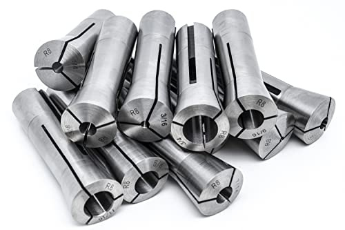 R8 Round Spring Collet Set (11PC 1/8-3/4 x 1/16 THS)