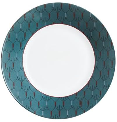 Plato hueco azul decorado 23 cm Zadig
