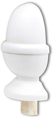 Jackson Woodturners White Primed Acorn Half Newel Cap 90mm