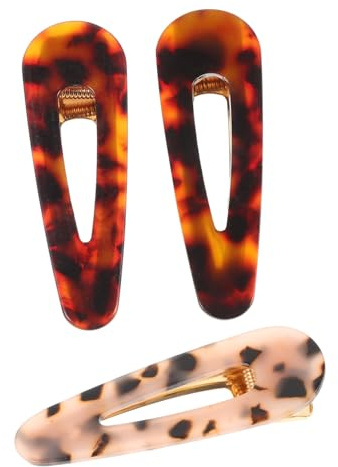 Pince à Cheveux Latérale en Acrylique 3 Pièces pour Femmes et Filles | Motif Léopard Mignon, Décoration Capillaire Créative, Format Compact pour Voyage et Sortie Style Aléatoire