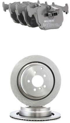 RIDEX 3405B2473 Juego para eje Kit de discos de freno y pastillas Trasero con clip de émbolo Chapa antichirridos compatible con LAND ROVER Range Rover III L322