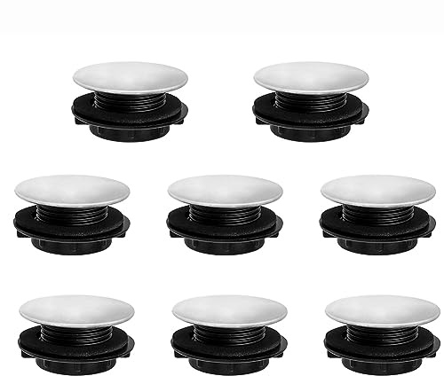 Bestgle 8pcs Sink Tap Hole Cover, Kitchen Faucet Plate Stopper Cover, Stainless Steel Bathroom Blanking Plug with Rubber Gasket for 28–38mm (1.1–1.5 inch) Sink & Countertop Holes