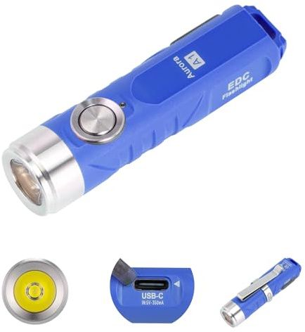 RovyVon Aurora A1 G4 Mini Taschenlampe Schlüsselanhänger USB C Wiederaufladbare, 650 Lumens Superhelle EDC LED Taschenlampen Klein für Outdoor
