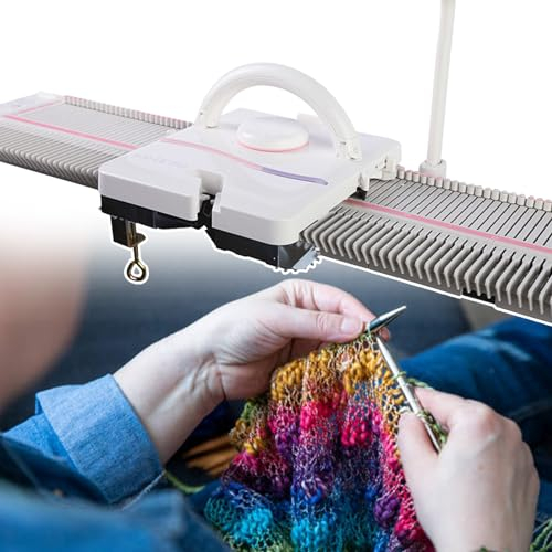 json2xml Strickmaschine, 6,5 mm mittlere Stärke, automatisches Strickmaschinen-Set mit Zubehör, kompatibel mit den meisten Handstrickgarnen, LK150