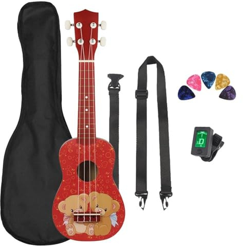 21 Zoll Sapele Holz Ukulele 4 Saiten Ukulele Gitarre Mit Aufbewahrungstasche Saiten Stimmgerät Kapodaster Ukulele Einsteiger Kit