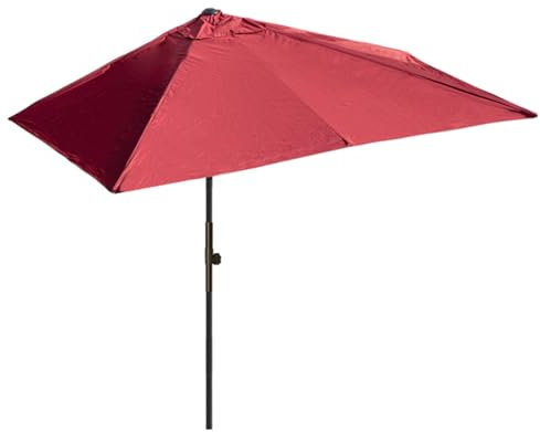 DJJYCTNM Sonnenschirm Balkon, Garten-Sonnenschirm für Den Außenbereich, Sonnenschirm Halb, Hebeverstellung per Knopfdruck, Marktschirme für Wand, Balkon, Garten, Terrasse, Café (Rechteck) (Color : W