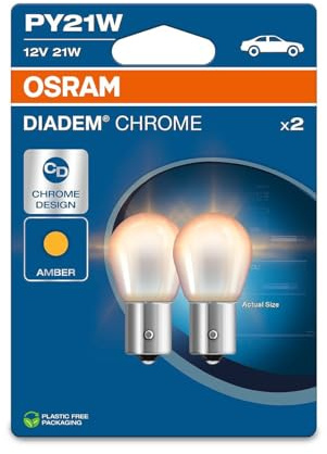 OSRAM DIADEM® Chrome, PY21W, Double Blister, (2 lamps)