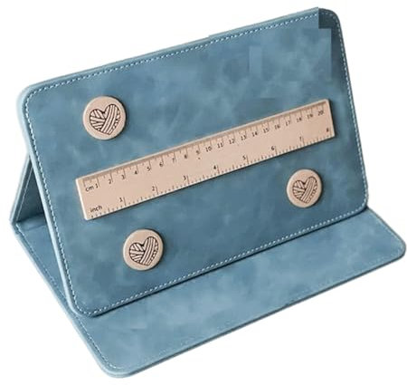 Poggapp Charthalter Strickwerkzeug, Strickwerkzeugzubehör Charthalter, Strickmusterhalter, Häkelmusterhalter Blau