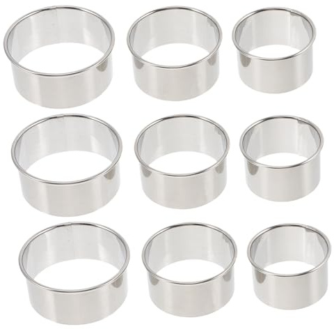 LALADEFIEE Set 9 Pezzi Tagliapasta Per Ravioli in Acciaio Resistente, Utensile Ergonomico e Pratico Per Gnocchi, Stampo Robusto Per Cucina Domestica, Per Calzoni, Empanadas e Ravioli Fatti in Casa