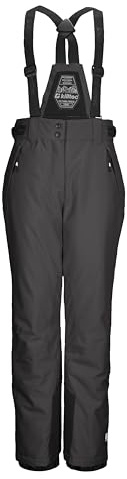 killtec Bambine e Ragazze Pantaloni da Sci/Funzionali con Pettorina Staccabile, paraspigoli e Protezione antineve KSW 213 GRLS Ski PNTS, dunkelstein, 164, 43650-000