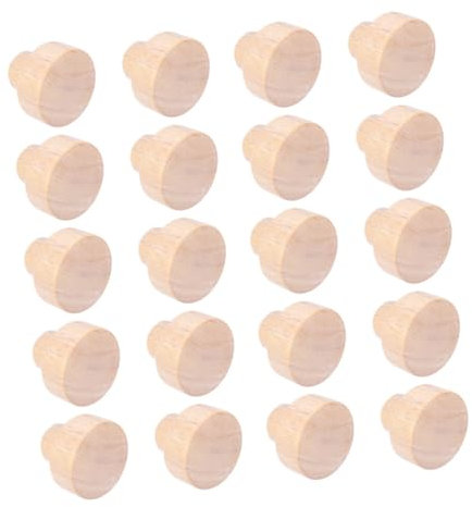 Artibetter 20stücke Teiliges Holzgriffe Für Möbel Runde Schubladengriffe Aus Naturholz Einfache Installation Geeignet Für Schränke Kommoden Und Inkl Schrauben