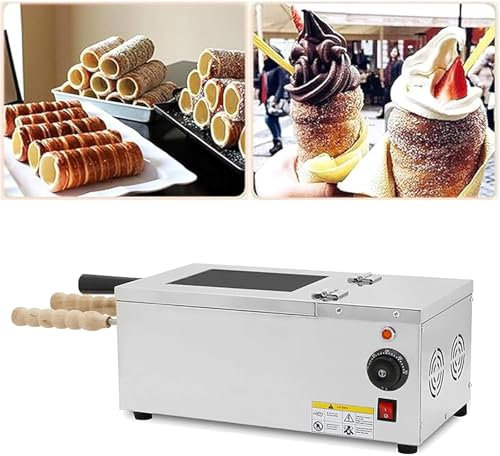 JJENXYYDS Máquina eléctrica para Hacer Cake Pops de 1500 W, Parrilla para panecillos con Chimenea, con 2 Varillas de Acero Inoxidable,Adecuada para restaurantes, cocinas, Bares y Snacks