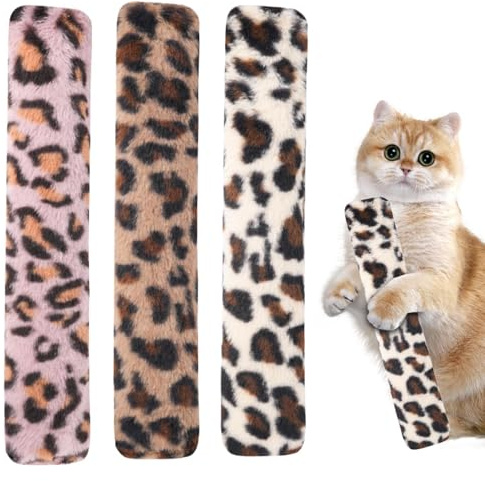Coussin parfumé en peluche - Herbe à chat - Durable - Petit coussin d'herbe à chat - Rechargeable - Coussin naturel pour chat - 3 x interactifs