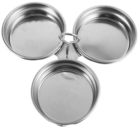 SHOWERORO Vassoio Antiaderente Per Cuocere Le Uova in Camicia Stampo Per Bollitura Uova A 3 Sezioni Contenitore in Acciaio Inossidabile Teglia Multifunzionale Per Colazione