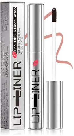 Peel Off Lip Liner - Peel Off Lip Stain - Easy Peel & Reveal Tattoo Lip Liner with Matte Finish - Waterproof, Transfer-proof, Anti-Smudge Highly Pigmented Color