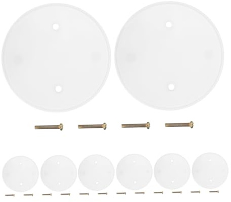 CLISPEED 8 Piezas Tapa Redonda para Placas de Luz de Techo Cubiertas de Protección Decorativas para Caja Eléctrica de Techo con Tornillos Diseño Elegante y Adaptable para Modernos
