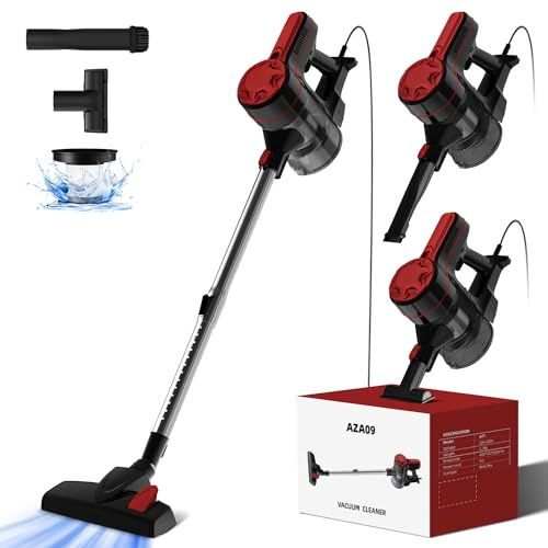 Authmic Staubsauger,20KPa/500W,Kabelstaubsauger,Staubsauger mit 5 Kabel,Handstaubsauger für Harte Böden/Tierhaare/Teppich