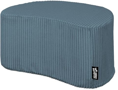 DreamRoots Cord Hocker Pouf, Würfel 54x36x35 cm, Dunkelblau | Fußhocker, Sitzhocker, vielseitig als Sitzgelegenheit, Beistelltisch & Bodenkissen, Sitzpouf