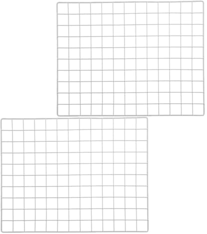 UTHCLO 2piezas Panel Rejilla Metálica Grande Doble Para Pared Almacenamiento y Exhibición Versátil Para Guardar y Colgar Guarderías y Espacios Infantiles Color Blanco